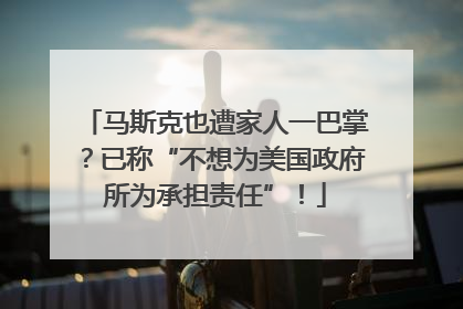 马斯克也遭家人一巴掌？已称“不想为美国政府所为承担责任”！