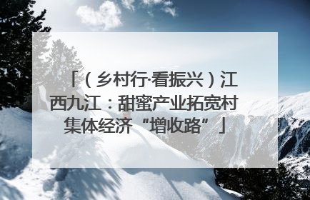 （乡村行·看振兴）江西九江：甜蜜产业拓宽村集体经济“增收路”
