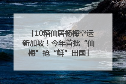 10箱仙居杨梅空运新加坡！今年首批“仙梅”抢“鲜”出国