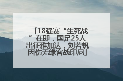 18强赛“生死战”在即，国足25人出征雅加达，刘若钒因伤无缘客战印尼
