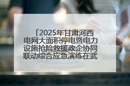 2025年甘肃河西电网大面积停电暨电力设施抢险救援政企协同联动综合应急演练在武威成功举行