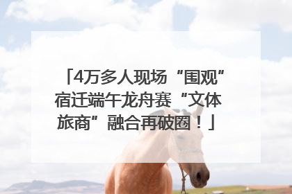 4万多人现场“围观” 宿迁端午龙舟赛“文体旅商”融合再破圈！