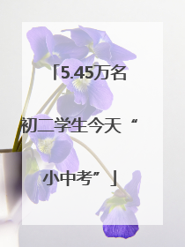 5.45万名初二学生今天“小中考”