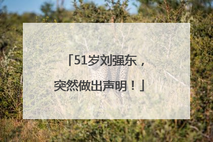 51岁刘强东，突然做出声明！