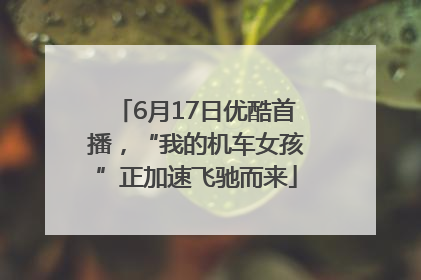 6月17日优酷首播，“我的机车女孩”正加速飞驰而来