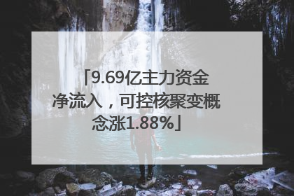 9.69亿主力资金净流入，可控核聚变概念涨1.88%