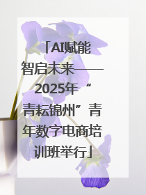 AI赋能 智启未来——2025年“青耘锦州”青年数字电商培训班举行